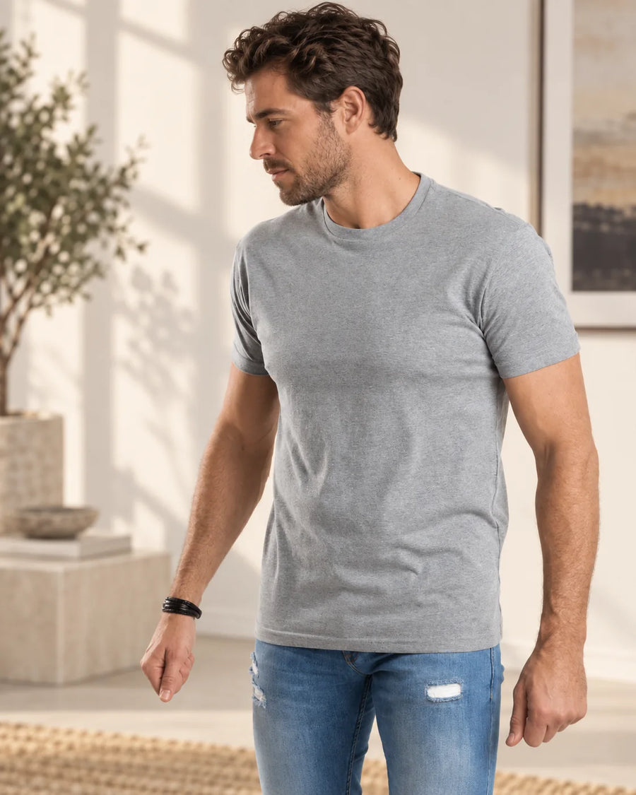 KOLP Essential T-shirt in Light Grey — side